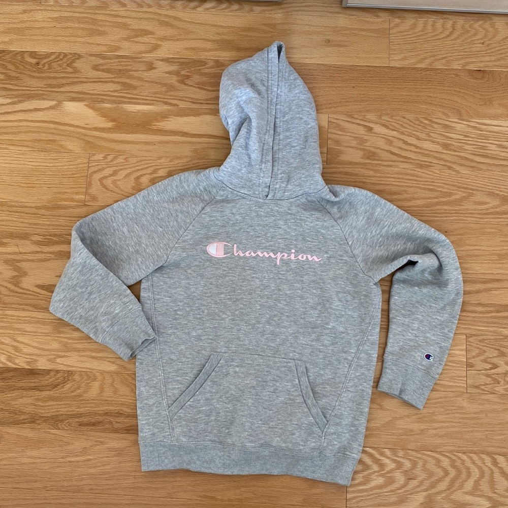 Champion Hoodie with pink embroidery girls size XL
